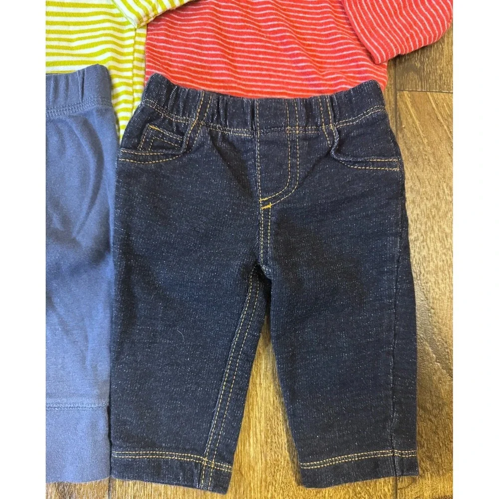Baby Boy 3 Months Outfits Jeans Pants Long Sleeved Bodysuits Shirts Clothes Lot - Picture 10 of 13